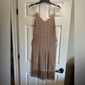 Woman’s Venus Beige Crocheted Dress Size Large